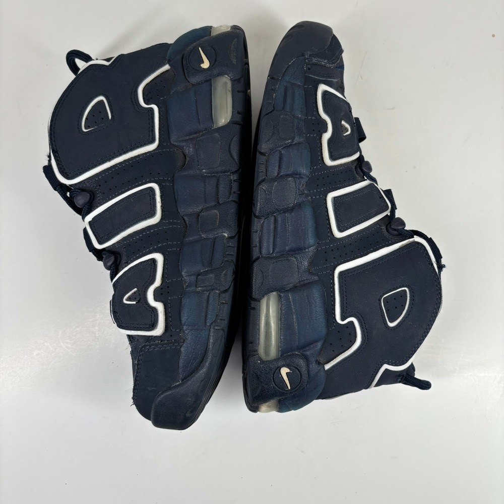 Nike Air More Uptempo GS Size 6Y Women's 7.5 Obsidian Navy/White 415082-401 - Picture 5 of 16